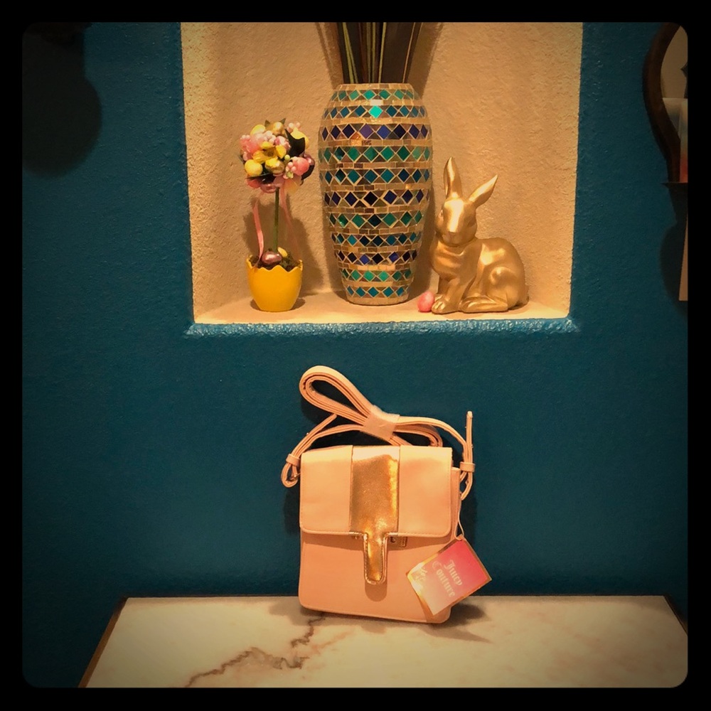 Juicy Couture Cross Body Bag (Pink and Rose Gold)